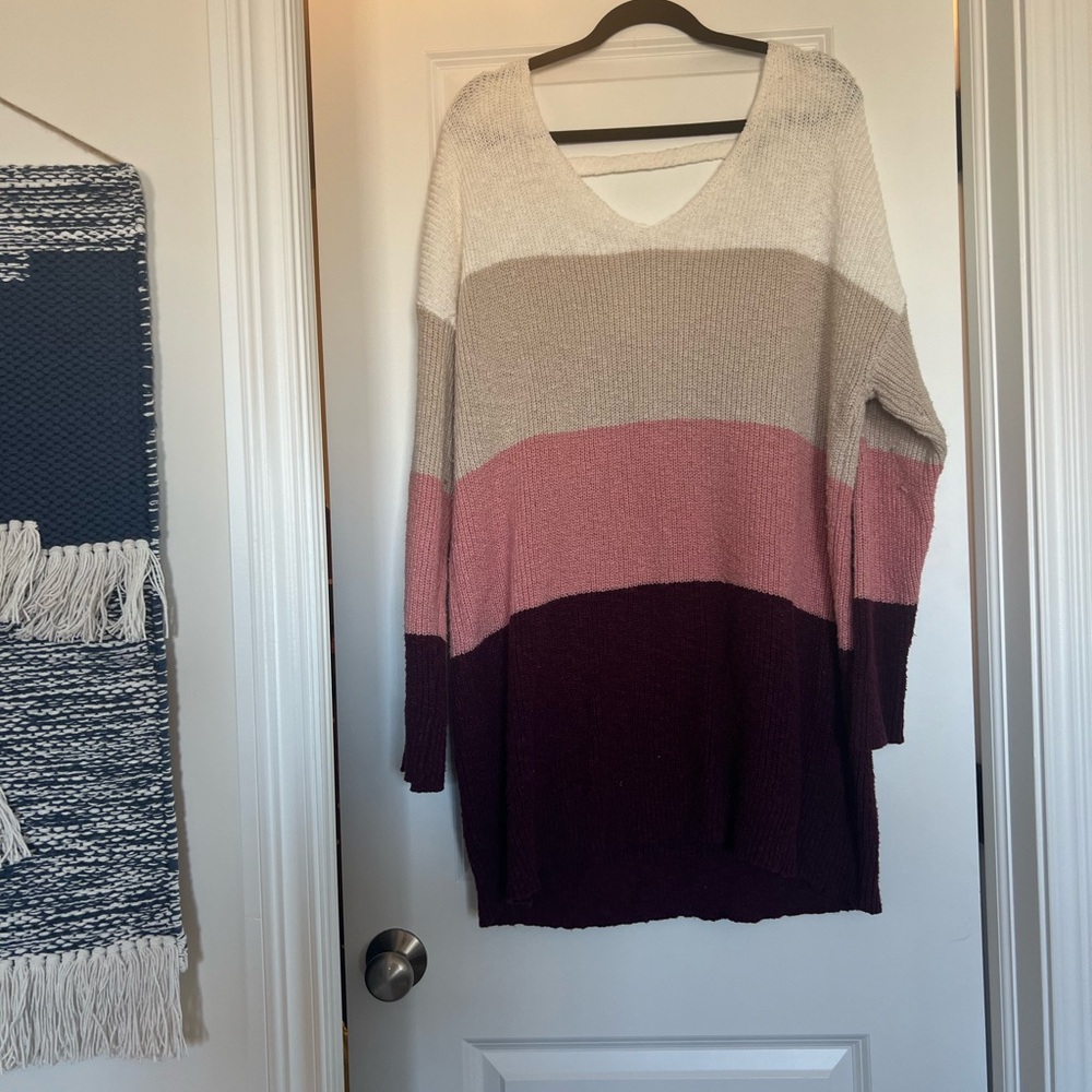 Colorblock V-Neck Sweater